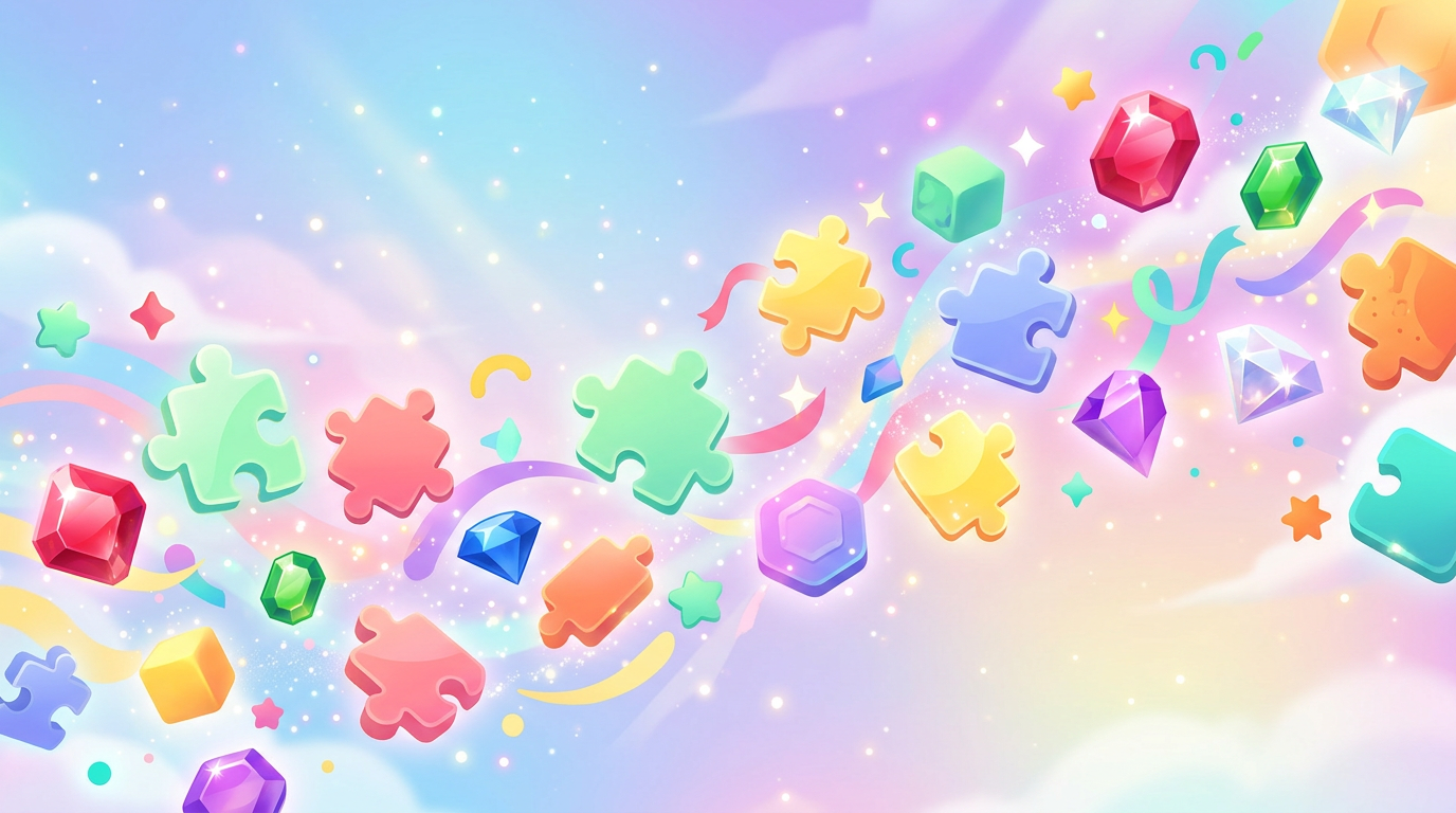 休闲益智游戏主题宽幅配图